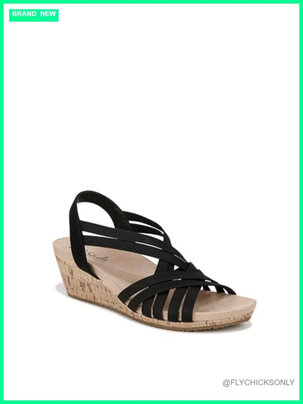 Wedge Sandal with Stretch Fabric Upper & Platform Sole